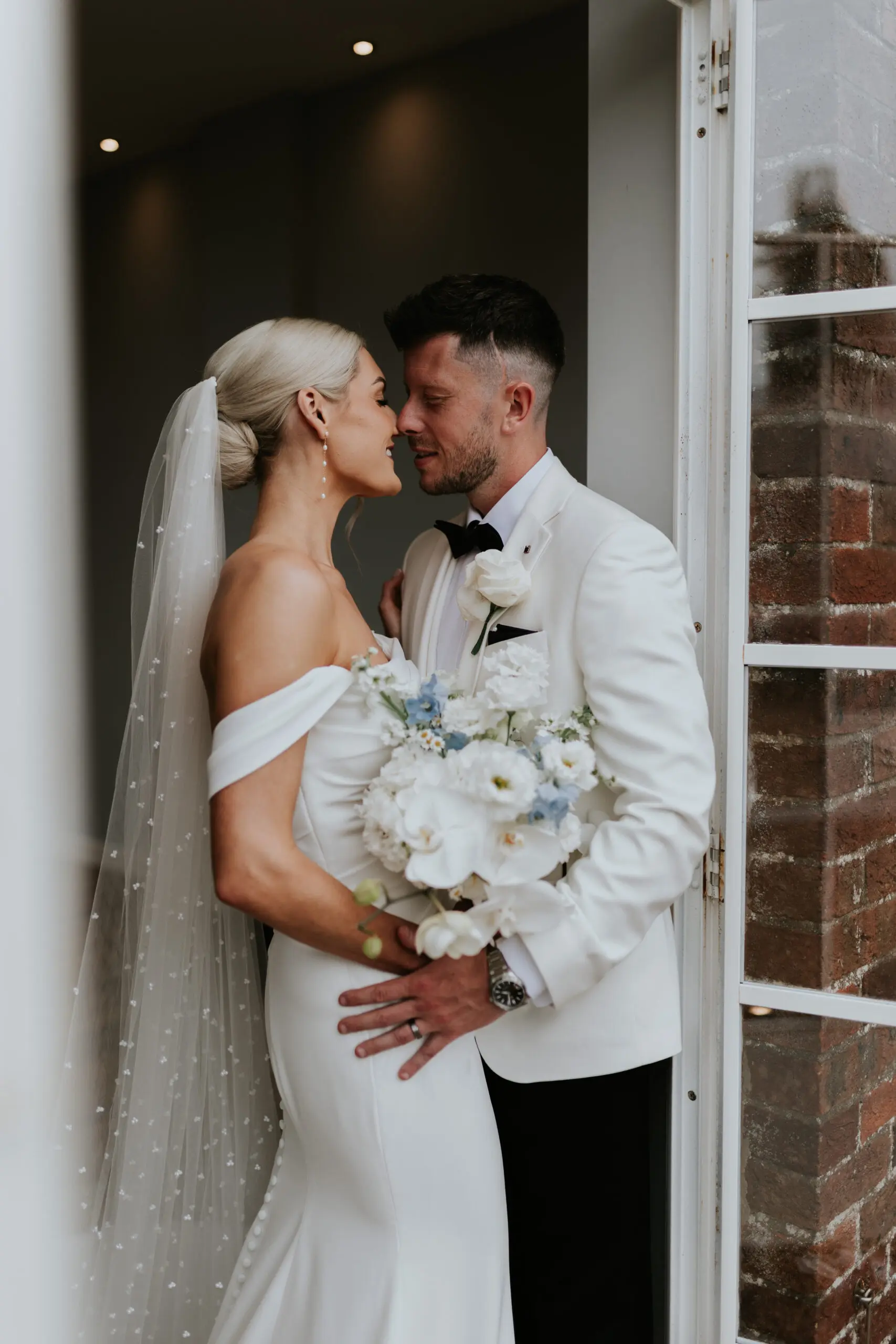 Couple in doorway